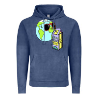 Vintage Denim wrld drink Vintage Hoodie - linhVisuals