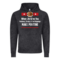 Vintage Black canada poutine quebec recipe french Vintage Hoodie - linhVisuals