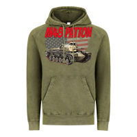 Vintage Olive cold war battle tank m48 patton gamer Vintage Hoodie - linhVisuals
