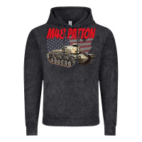 Vintage Black cold war battle tank m48 patton gamer Vintage Hoodie - linhVisuals