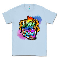 Dusty Blue love is love pride Classic Tee - Jasminsmagicworld