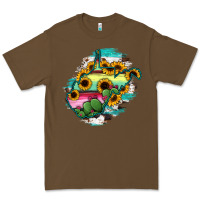 Cacao west virginia map sunflower cactus serape Premium Tee - RanaPortraitStore