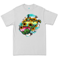 Dove Grey west virginia map sunflower cactus serape Premium Tee - RanaPortraitStore