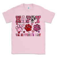 Bubblegum Pink happy valentine's day paws Classic Tee - OliviaCreatesArt