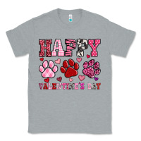 Heather Grey happy valentine's day paws Classic Tee - OliviaCreatesArt