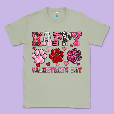 Happy Valentine's Day Paws Classic Tee Designed By Oliviacreatesart