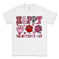 White happy valentine's day paws Classic Tee - OliviaCreatesArt