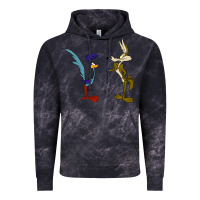 Cloud Black coyote and the road runner Vintage Hoodie - linhVisuals
