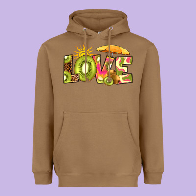 Love Kiwi Heavyweight Hoodie Designed By Ranaportraitstore