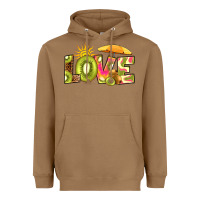 Toasted Coconut love kiwi Heavyweight Hoodie - RanaPortraitStore
