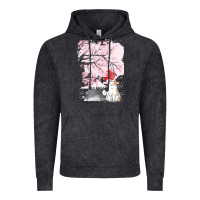 Vintage Black japan t  shirt sakura cat t  shirt Vintage Hoodie - linhVisuals
