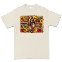 Bone Our Lady Of Guadalupe Glitter Leopard Flowers Premium Tee - FaDigitalArtStudio