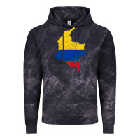 Cloud Black colombia Flag Map Drawing Line Art Vintage Hoodie - linhVisuals