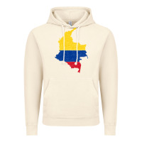 Vintage Artic colombia Flag Map Drawing Line Art Vintage Hoodie - linhVisuals