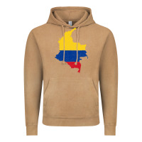 Vintage Camel colombia Flag Map Drawing Line Art Vintage Hoodie - linhVisuals