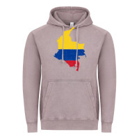 Vintage Zinc colombia Flag Map Drawing Line Art Vintage Hoodie - linhVisuals