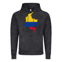 Vintage Black colombia Flag Map Drawing Line Art Vintage Hoodie - linhVisuals