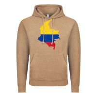 Vintage Coffee colombia Flag Map Drawing Line Art Vintage Hoodie - linhVisuals