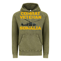 Vintage Olive combat veteran mogadishu somalia Vintage Hoodie - linhVisuals