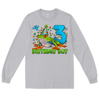 Moon Dust birthday boy frog age 3 Long Sleeve Tee - LillyAllenDesigns