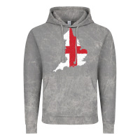 Cloud Rock england Flag Map Drawing Line Art Vintage Hoodie - linhVisuals