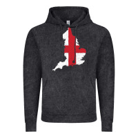Vintage Black england Flag Map Drawing Line Art Vintage Hoodie - linhVisuals