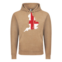 Vintage Coffee england Flag Map Drawing Line Art Vintage Hoodie - linhVisuals