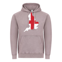 Vintage Zinc england Flag Map Drawing Line Art Vintage Hoodie - linhVisuals