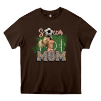 Chocolate Brown Soccer Mom Mother's Day Heavy Core Tee - HowdyJamesFarm