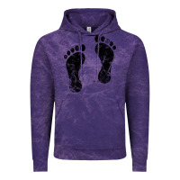 Cloud Purple 70's footprints   footprint Vintage Hoodie - linhVisuals