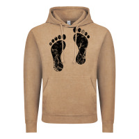 Vintage Coffee 70's footprints   footprint Vintage Hoodie - linhVisuals