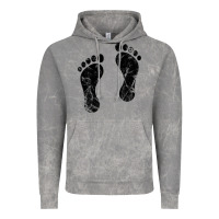 Cloud Rock 70's footprints   footprint Vintage Hoodie - linhVisuals