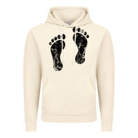 Vintage Artic 70's footprints   footprint Vintage Hoodie - linhVisuals