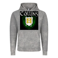 Cloud Rock collins family irish coat of arms Vintage Hoodie - linhVisuals