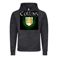 Vintage Black collins family irish coat of arms Vintage Hoodie - linhVisuals