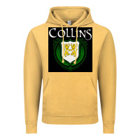 Vintage Mustard collins family irish coat of arms Vintage Hoodie - linhVisuals