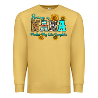 Antique Gold being nana makes my life complete Premium Sweatshirt - RanaPortraitStore