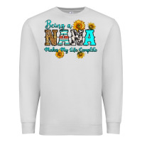 Dove Grey being nana makes my life complete Premium Sweatshirt - RanaPortraitStore
