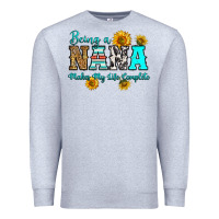 Heather Grey being nana makes my life complete Premium Sweatshirt - RanaPortraitStore