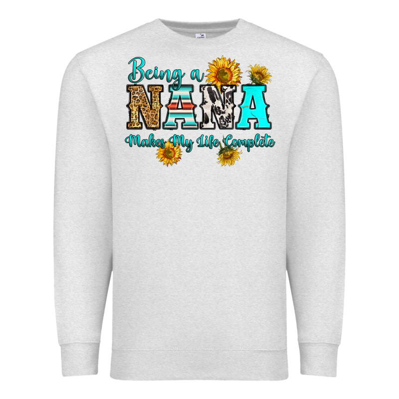 Being Nana Makes My Life Complete Premium Sweatshirt by RanaPortraitStore | Teevron
