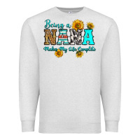 Oatmeal Heather being nana makes my life complete Premium Sweatshirt - RanaPortraitStore
