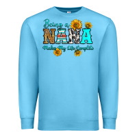 Ocean Blue being nana makes my life complete Premium Sweatshirt - RanaPortraitStore