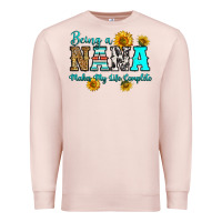 Pale Pink being nana makes my life complete Premium Sweatshirt - RanaPortraitStore
