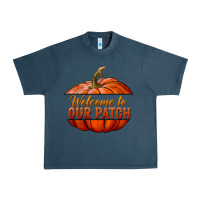 Midnight Navy welcome to our patch Urban Heavy Tee - BundleAndBundleShop
