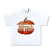 White welcome to our patch Urban Heavy Tee - BundleAndBundleShop