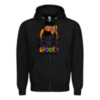 Black spooky mama Zipper Hoodie - JahusDesignShop