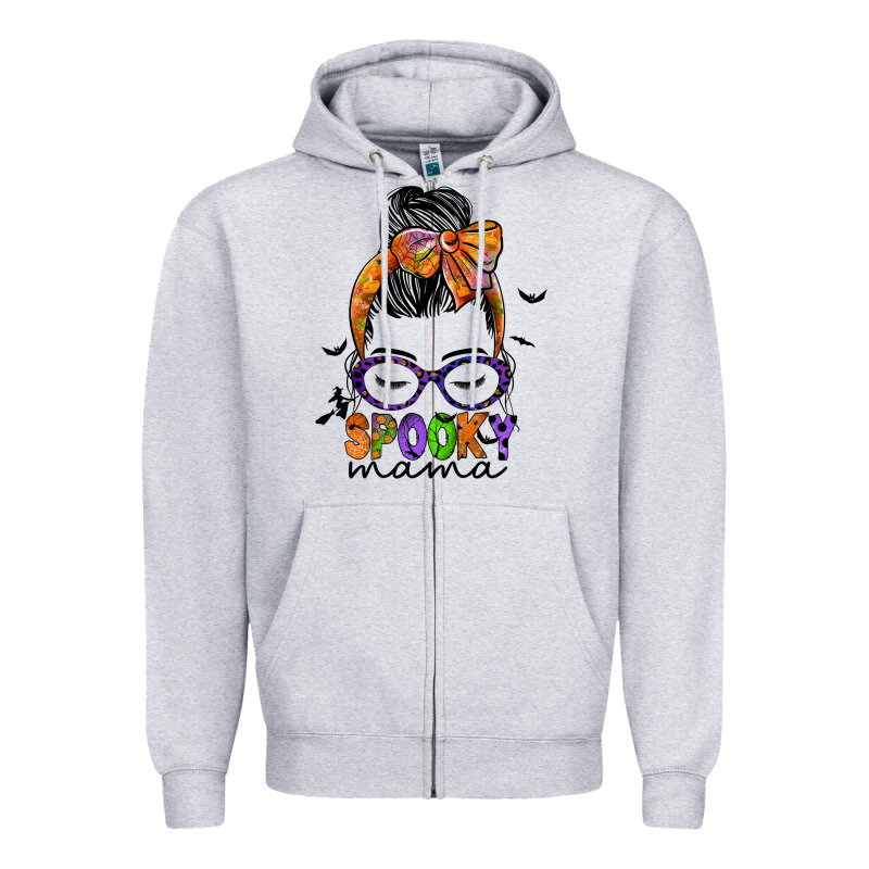 Spooky Mama Zipper Hoodie by JahusDesignShop | Teevron