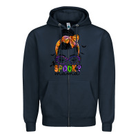 Navy spooky mama Zipper Hoodie - JahusDesignShop