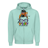 Seafoam spooky mama Zipper Hoodie - JahusDesignShop