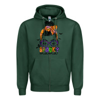 Sports Green spooky mama Zipper Hoodie - JahusDesignShop